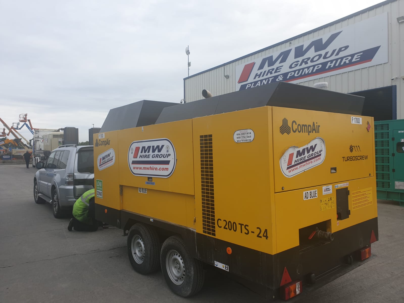 High Pressure Compair heading out a rental job